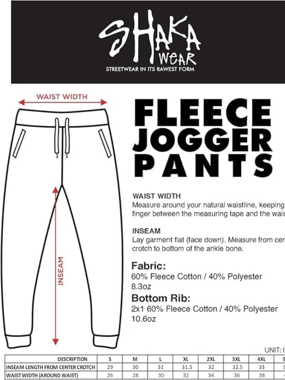 Shaka Wear Fleece Joggers Sweatpants Pants (Men’s Medium - Heather Grey)